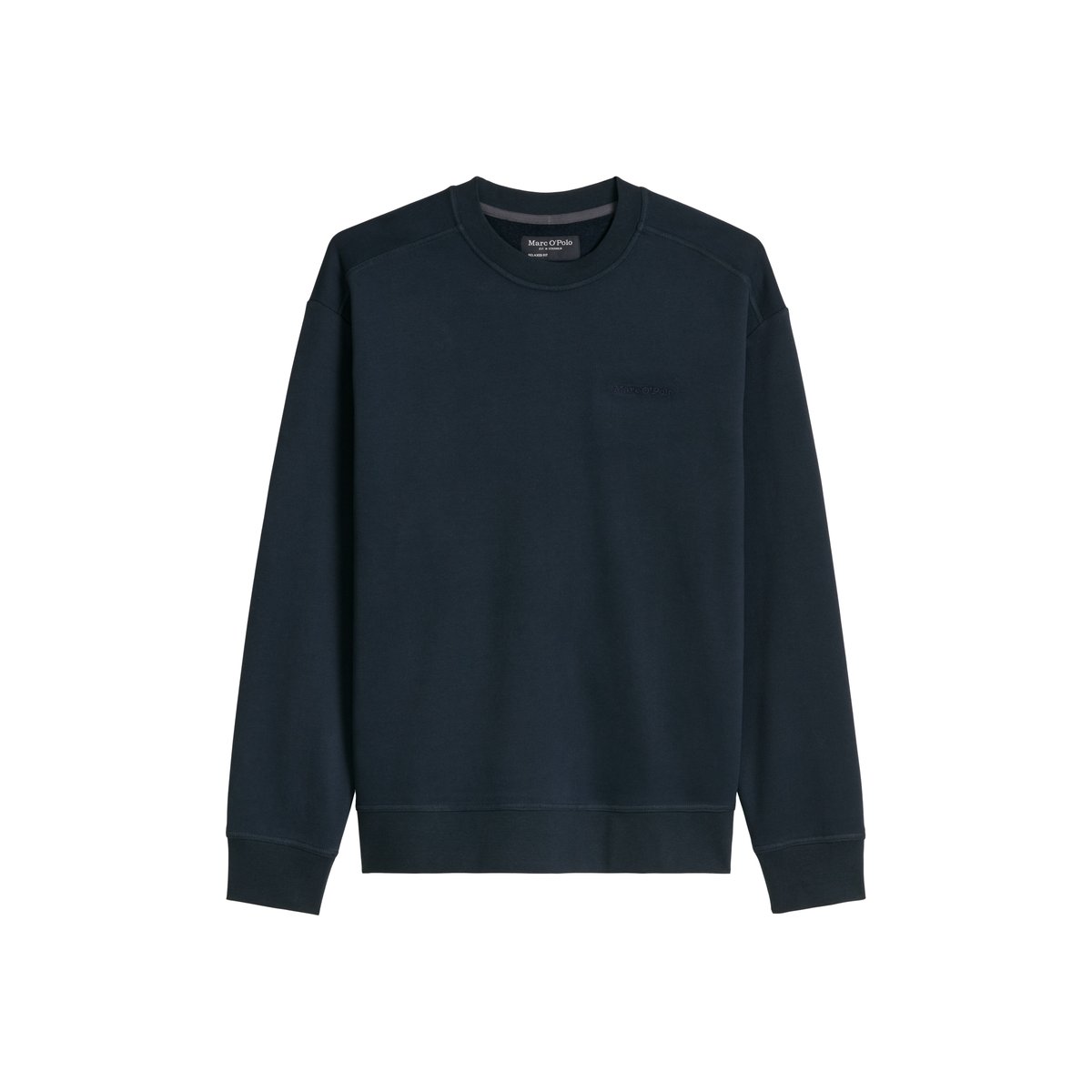 Sweat-shirt ample en coton bio doux bleu foncé, MARC O'POLO