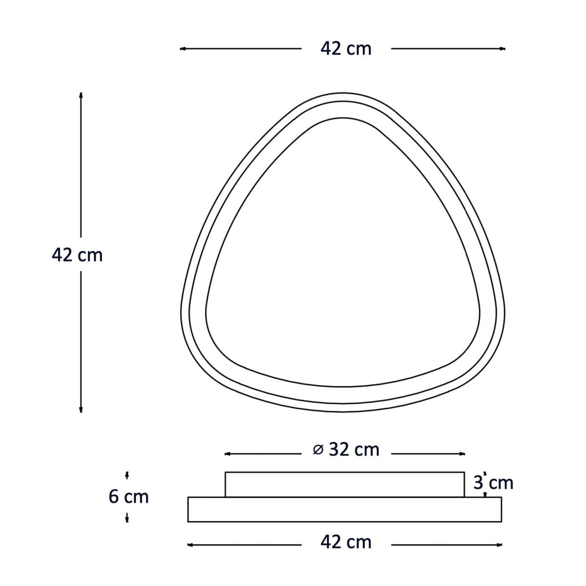Plafonnier moderne et minimaliste - MESIANO noir, KOSILUM