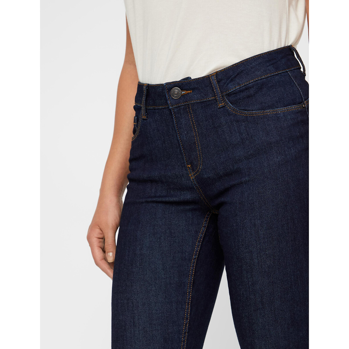 Shape Up Skinny Jeans, Mid Rise dark blue , VERO MODA