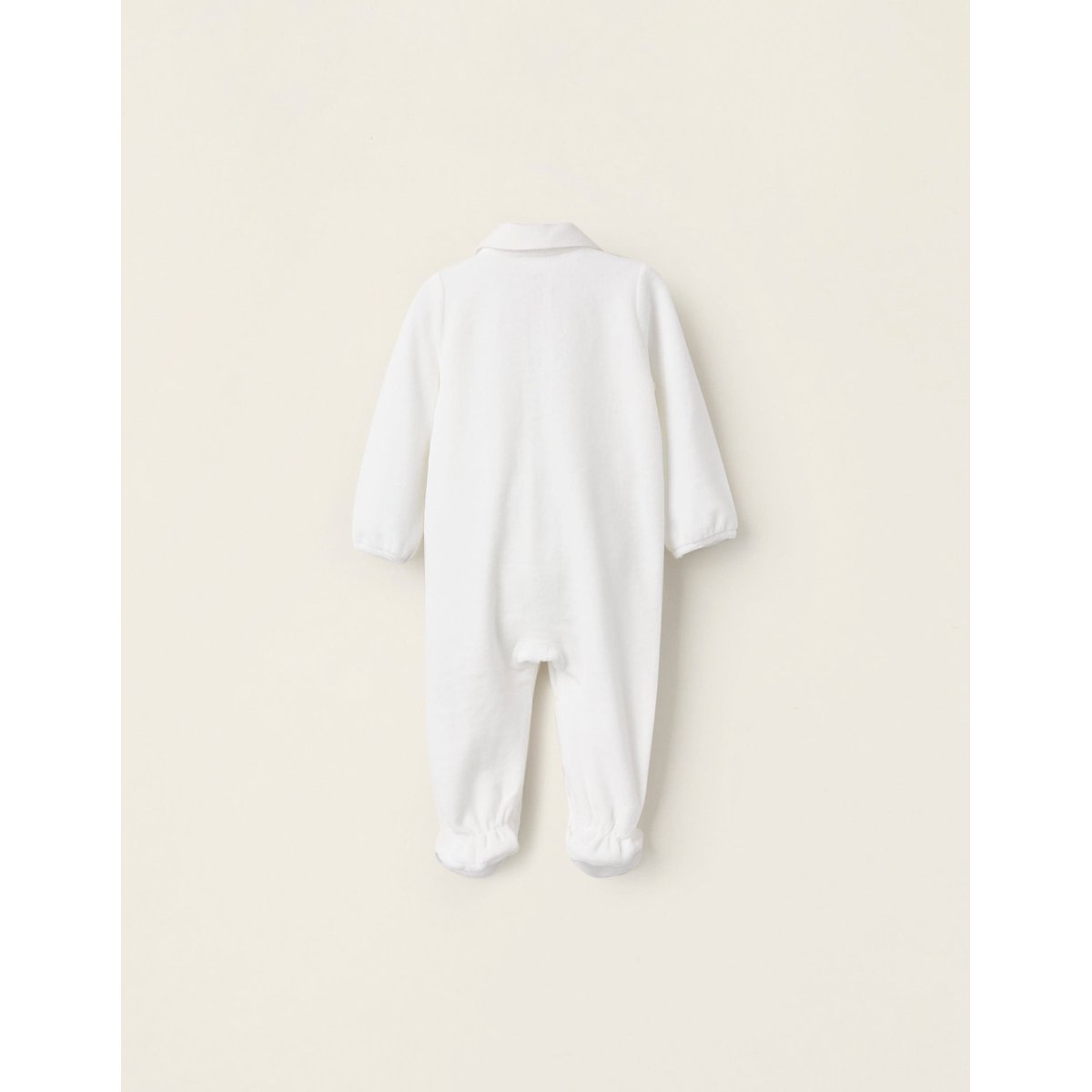 Grenouillère en Velours Texturé blanc, ZIPPY