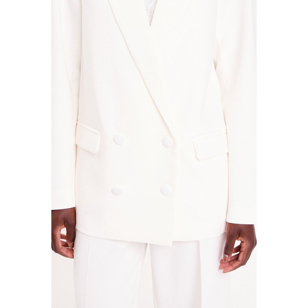 Blazer col classique manches longues ecru, CACHE CACHE