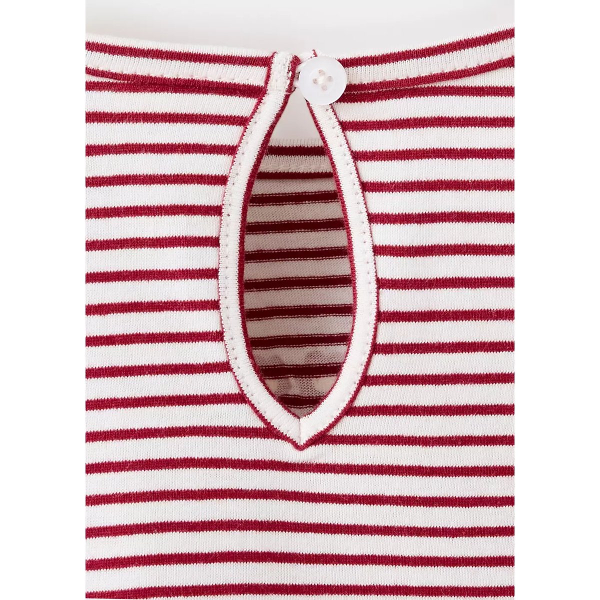 T-shirt rayures détail brodé cerise, MANGO BABY