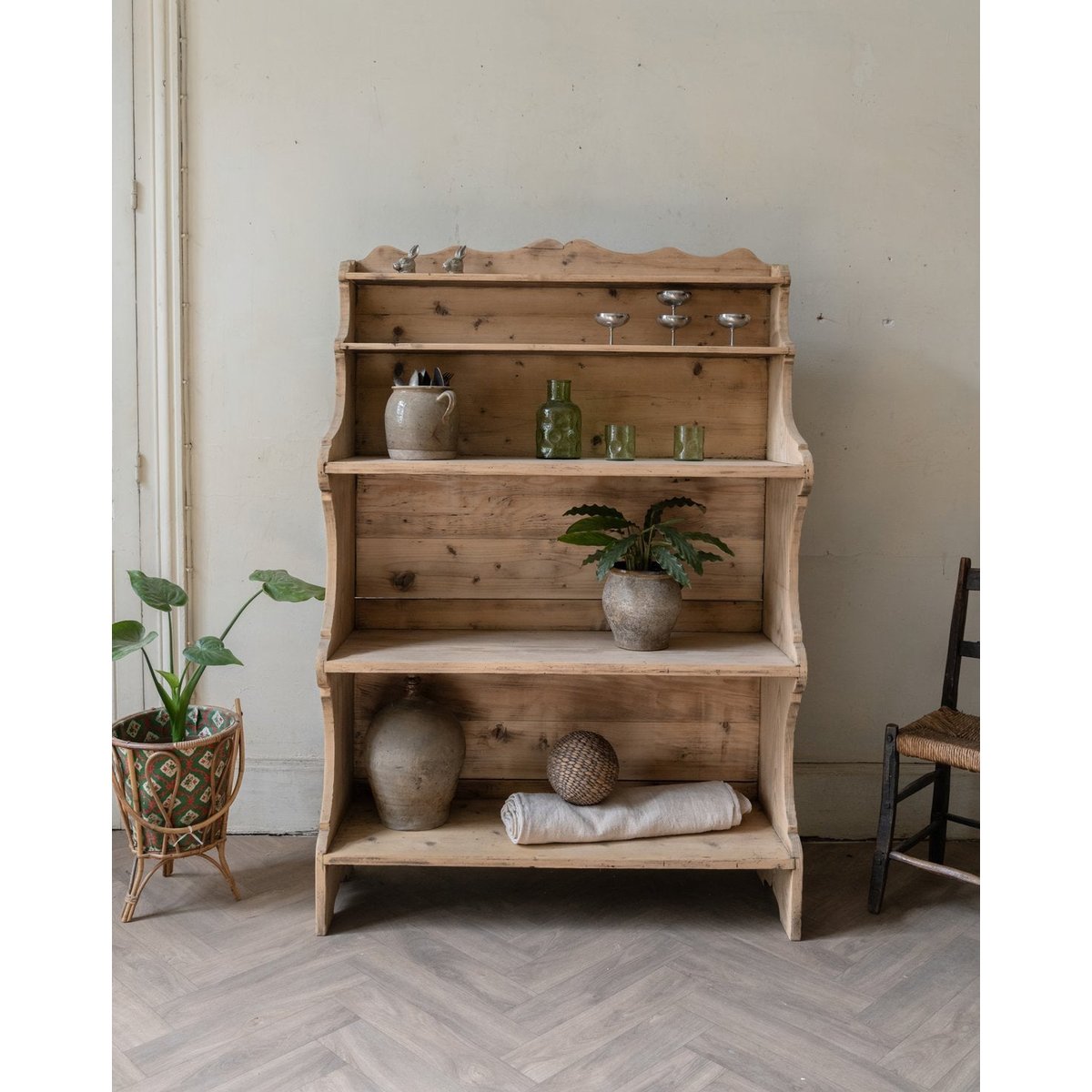 Grande étagère en bois Isabelle N°340 - Bon état bois clair, DEBONGOUT