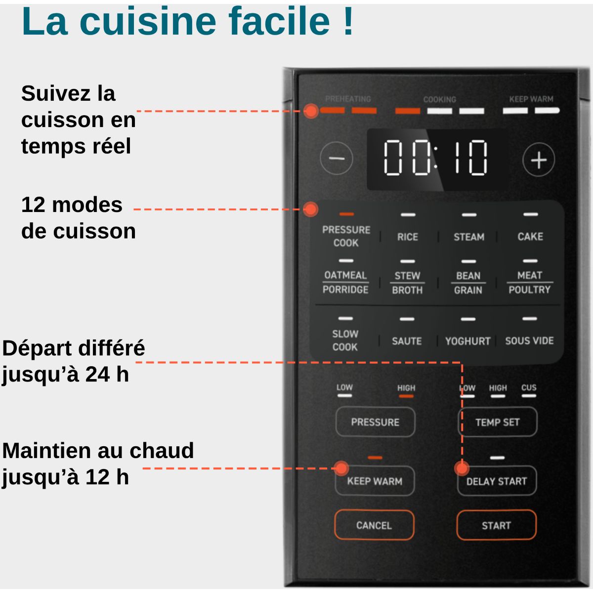 Multicuiseur 5.7Litre Pressure CookerKAAPPCCSNEU0007Y couleur unique, COSORI