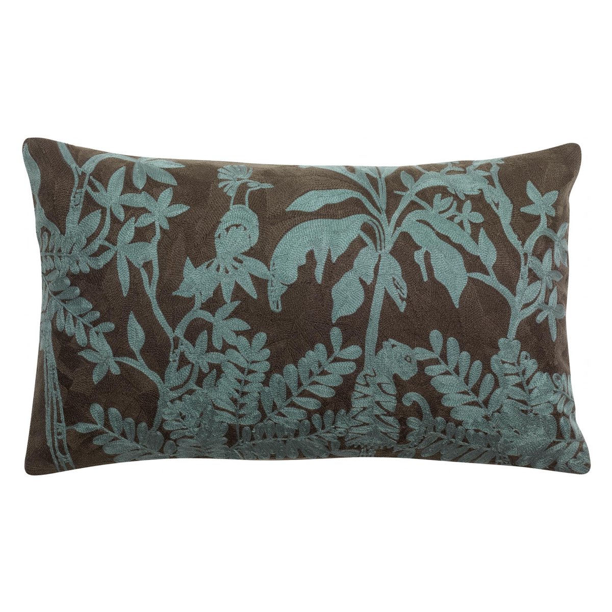 Coussin brodé Raki carbone, VIVARAISE