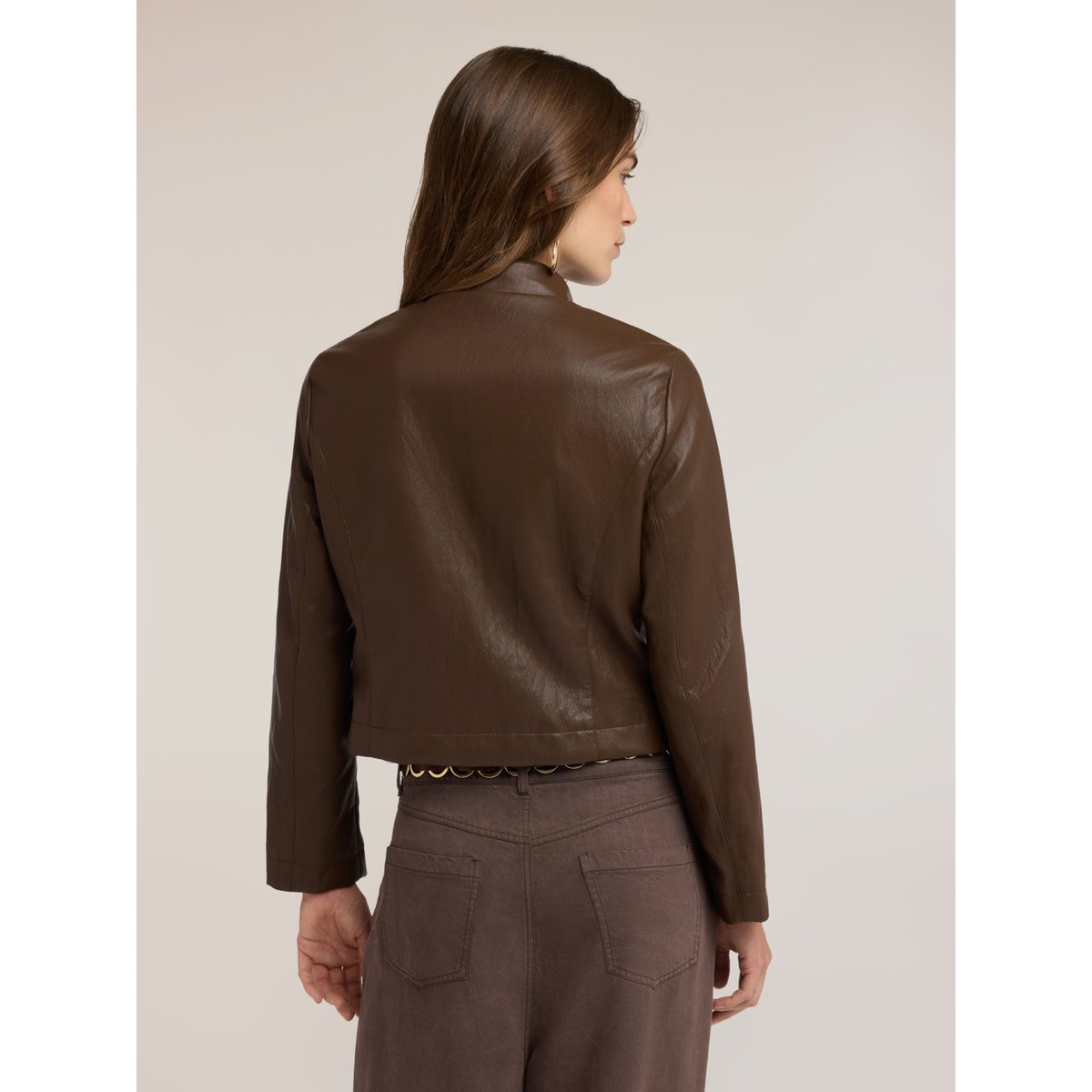 Veste militaire avec boutons métalliques marron, MOTIVI