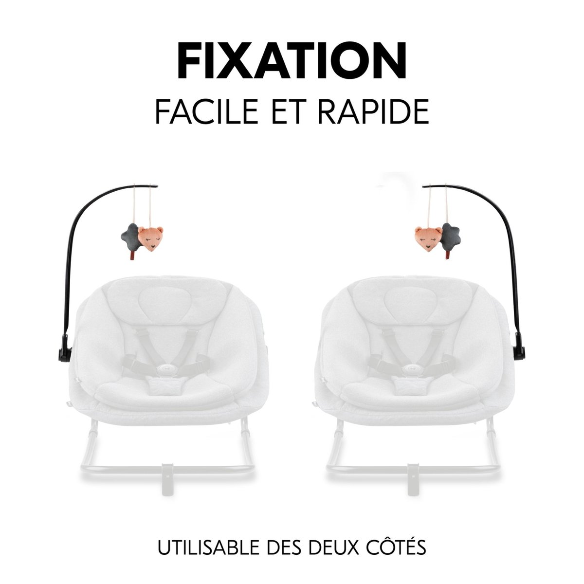 Hochet pour Chaise-haute Bouncer Mobile rose, HAUCK