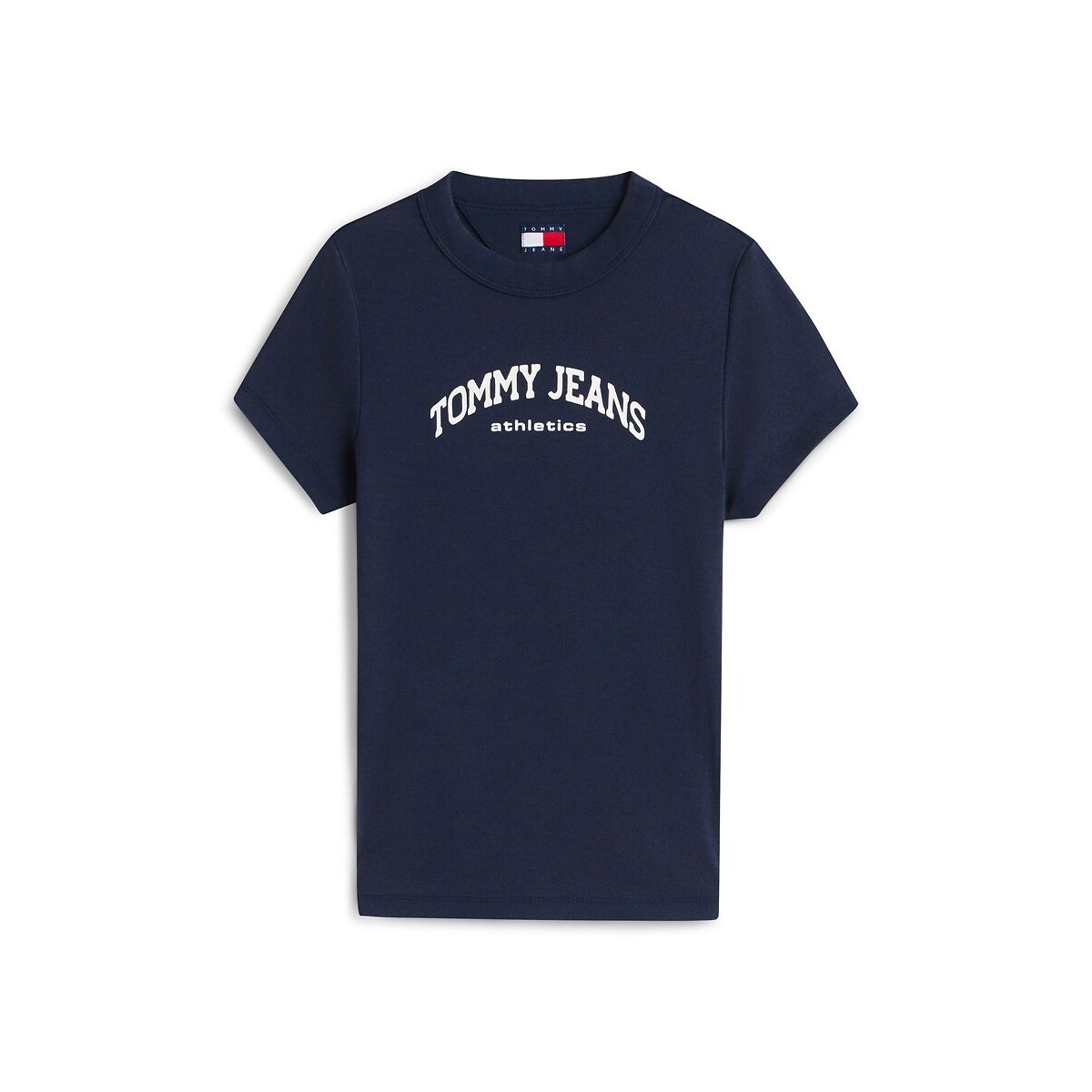 Logo Crew Neck T-Shirt with Short Sleeves navy, TOMMY JEANS