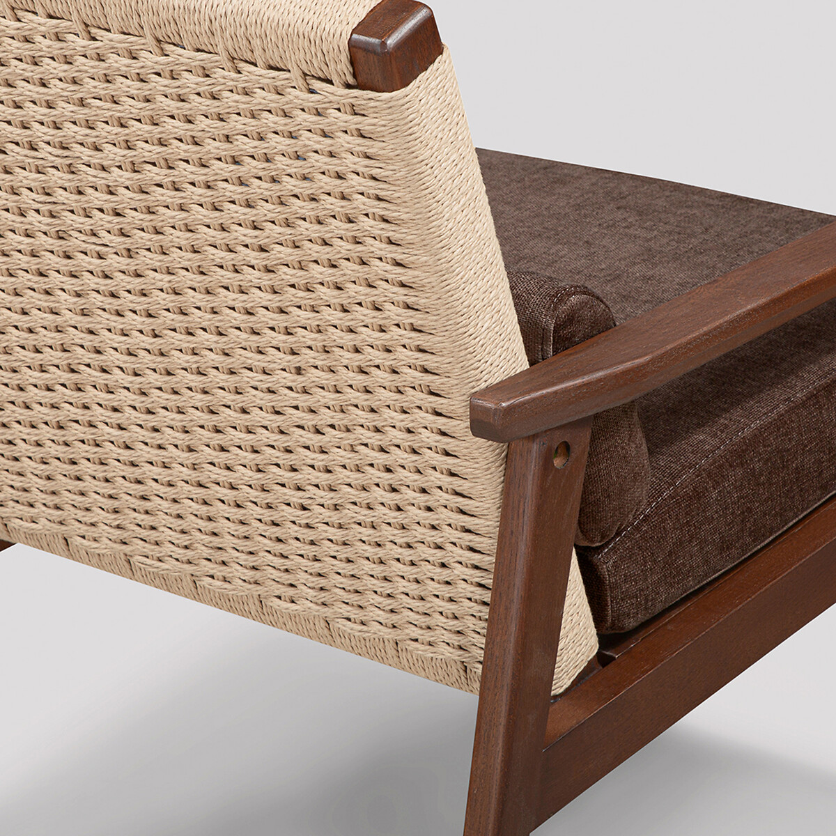 Wadesmill Fabric Armchair dark brown, SWOON