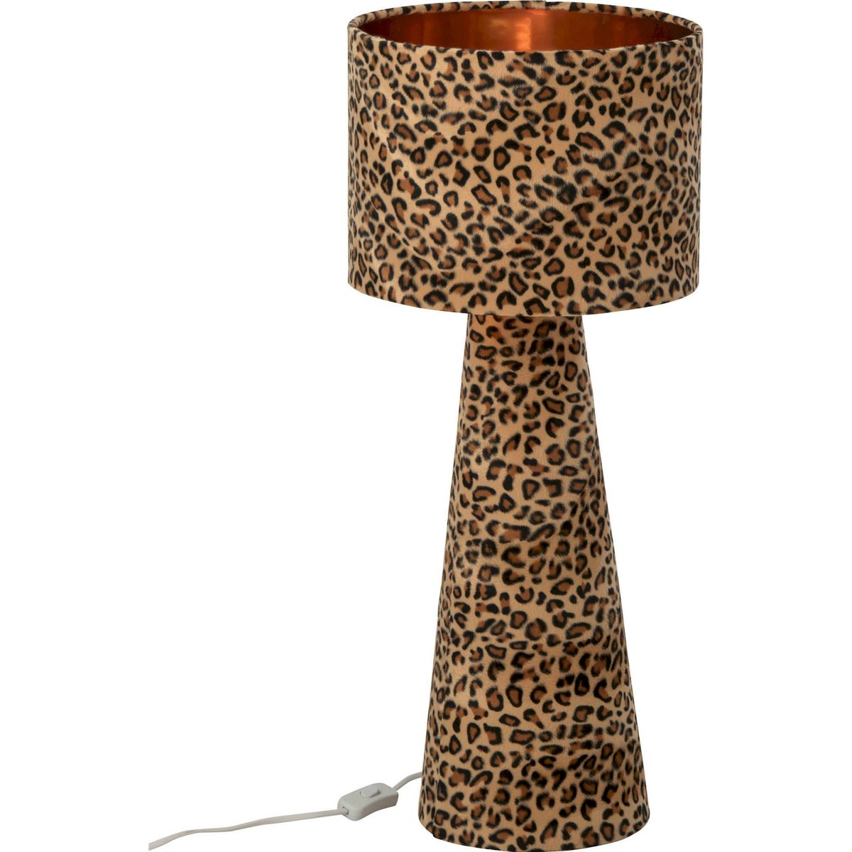 Lampe de table léopard en tissu multi léopard, RECOLLECTION