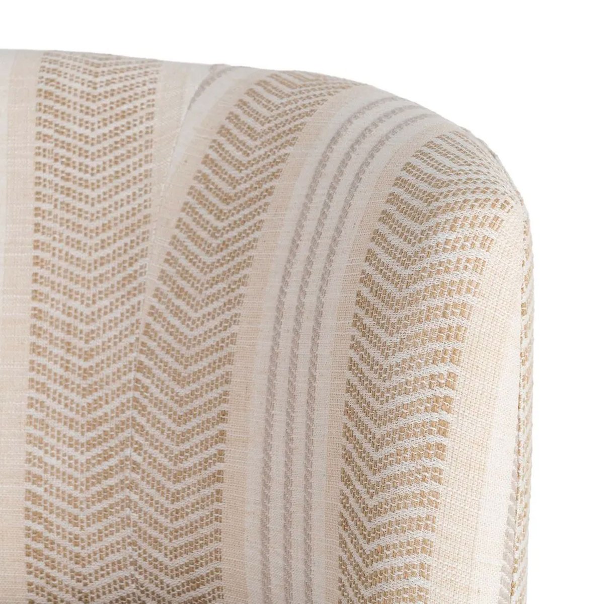 Fauteuil design pivotant en tissu tweed beige 75x74x65cm beige, WADIGA
