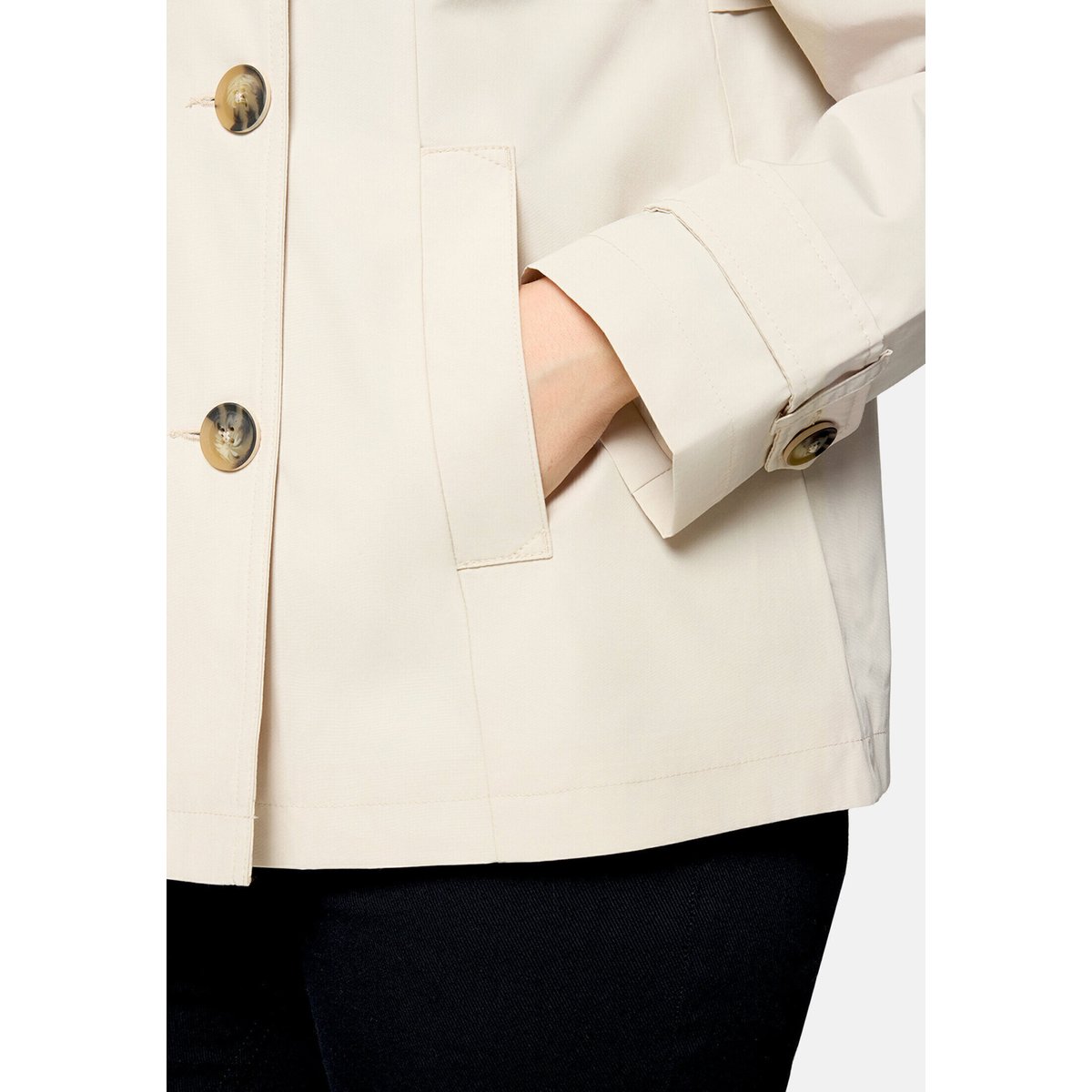 Manteau court à col white sand, BETTY BARCLAY
