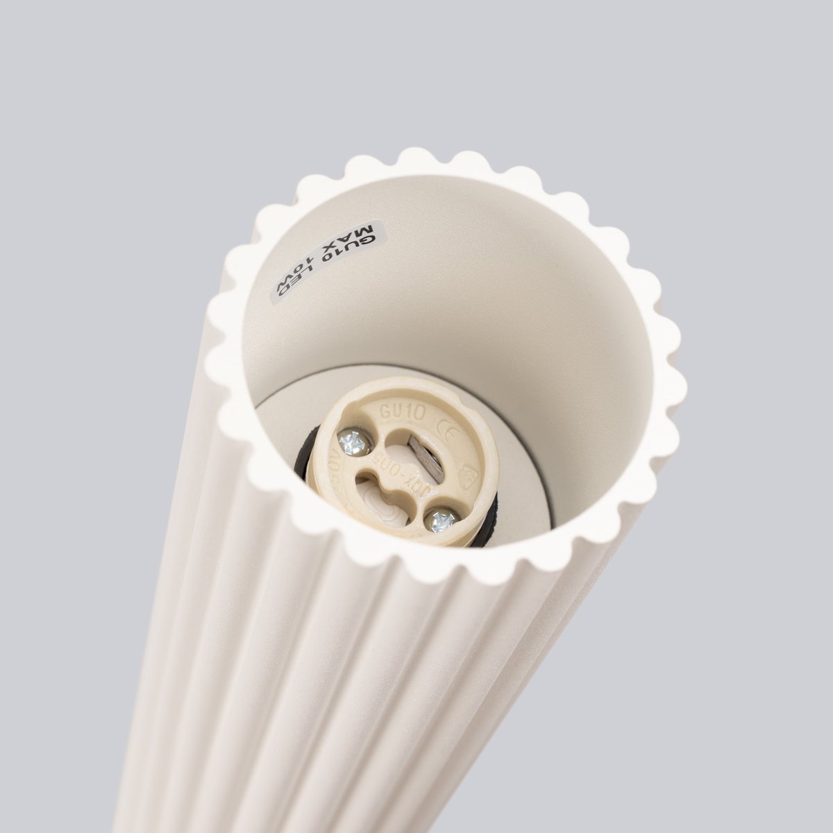Plafonnier Aluminium Beige GU10 1 Karbon 10 beige, EDEN