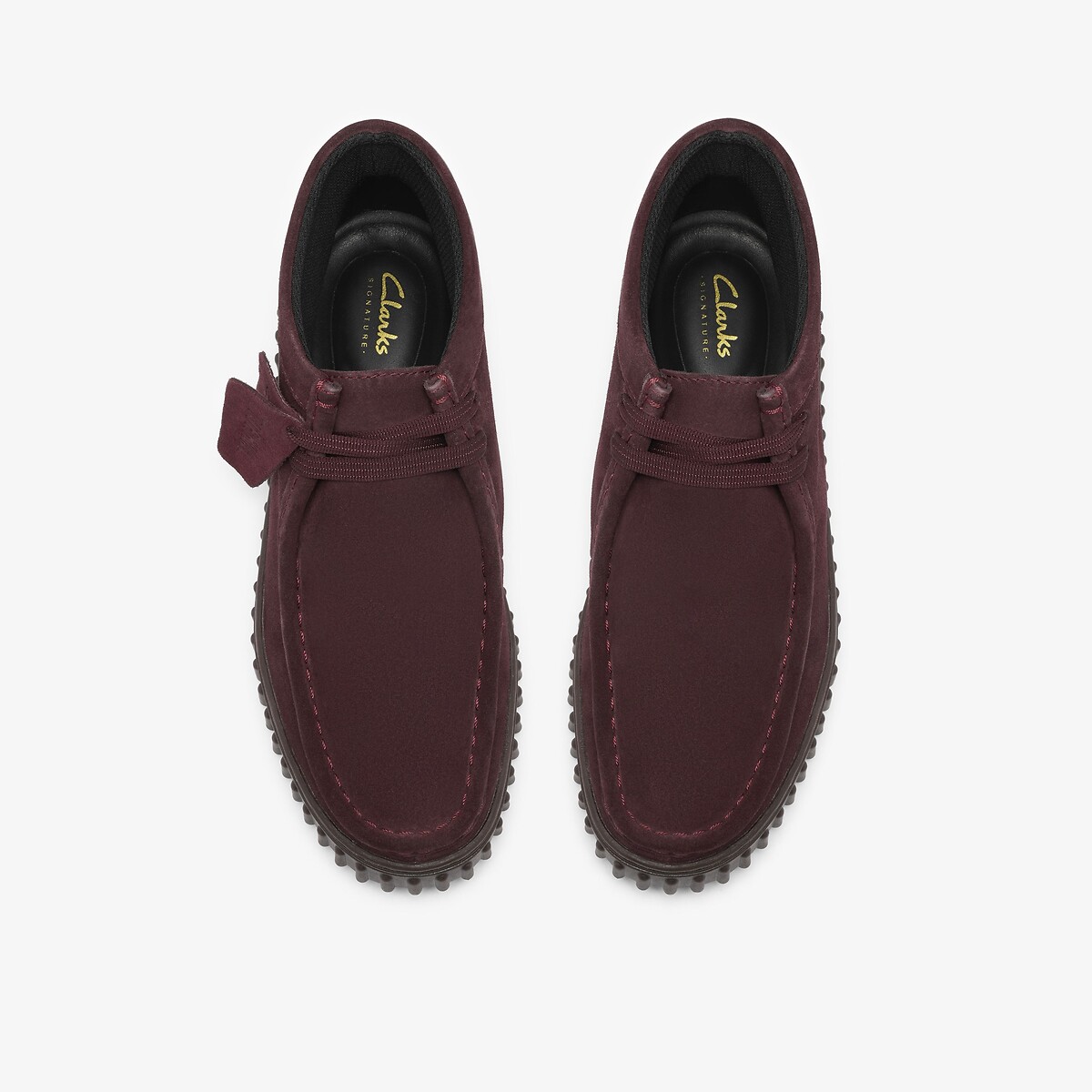 Torhill Moss suede shoes burgundy, CLARKS