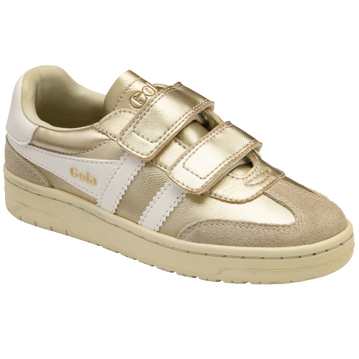 Kids Viper Glimmer Strap Trainers white/gold-coloured, GOLA