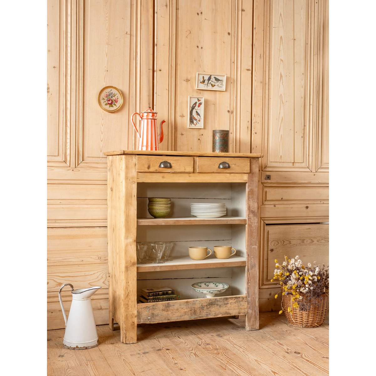 Buffet ouvert en bois Gilbert N°1740 - Bon état bois clair, DEBONGOUT