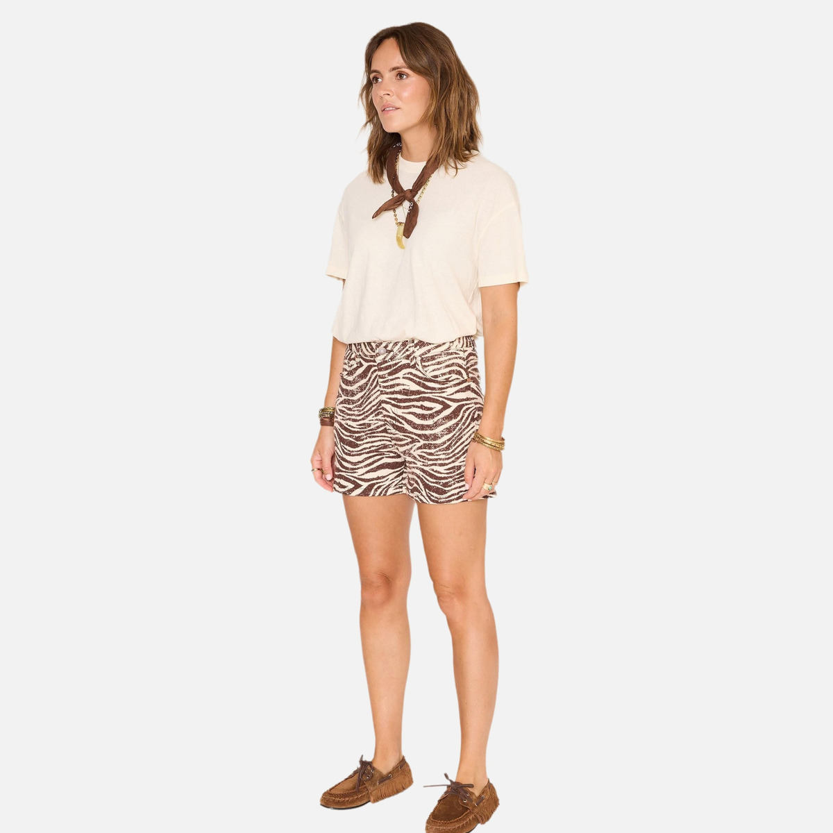 Short THE PLAYA ZANZIBAR PRINT naturel, MKT STUDIO