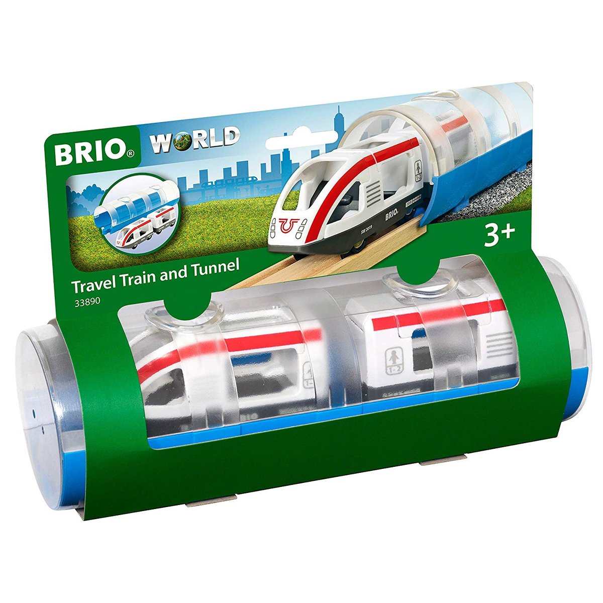 Train De Voyageurs Avec Tunnel multicolore, BRIO