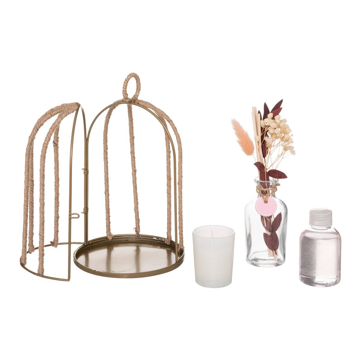 Coffret cadeau cage PAOLA rose, ATMOSPHERA