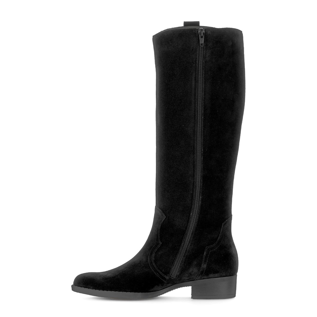 Bottines en cuir à talon décroché noir velours, GABOR