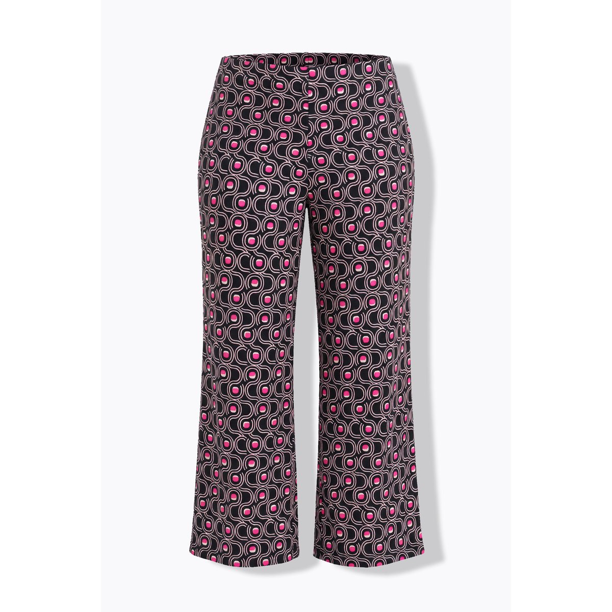 Pantalon en jersey dans un imprimé graphique noir, ULLA POPKEN