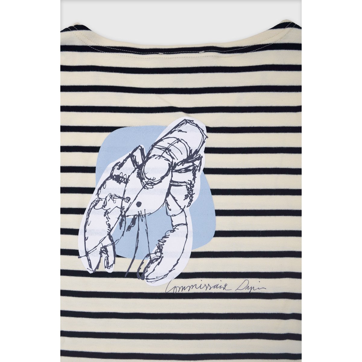 Marinière en coton COMMISSAIRE DUPIN nature/rich navy, ARMOR-LUX