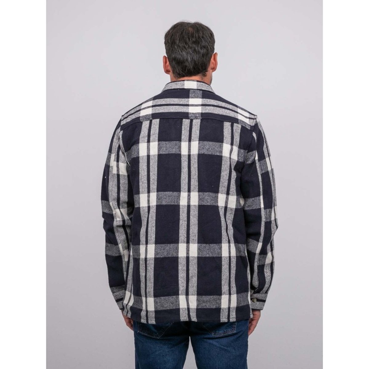 Surchemise Manches Longues Carreaux Zopper bleu marine, RITCHIE