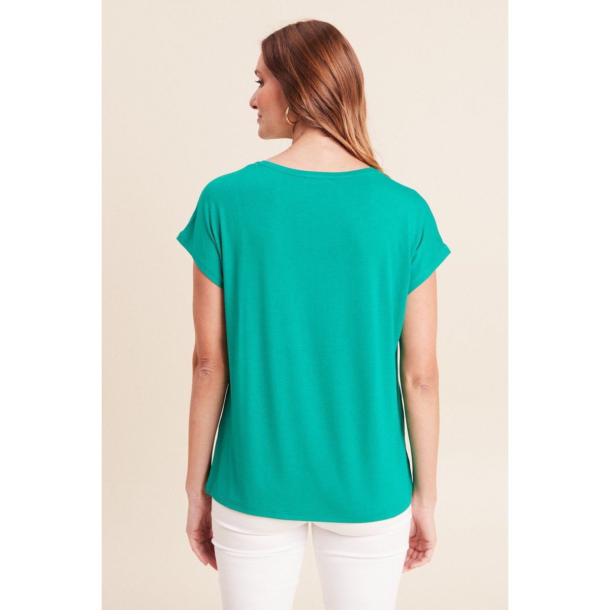 T-shirt bi-matière manches courtes vert menthe, BREAL