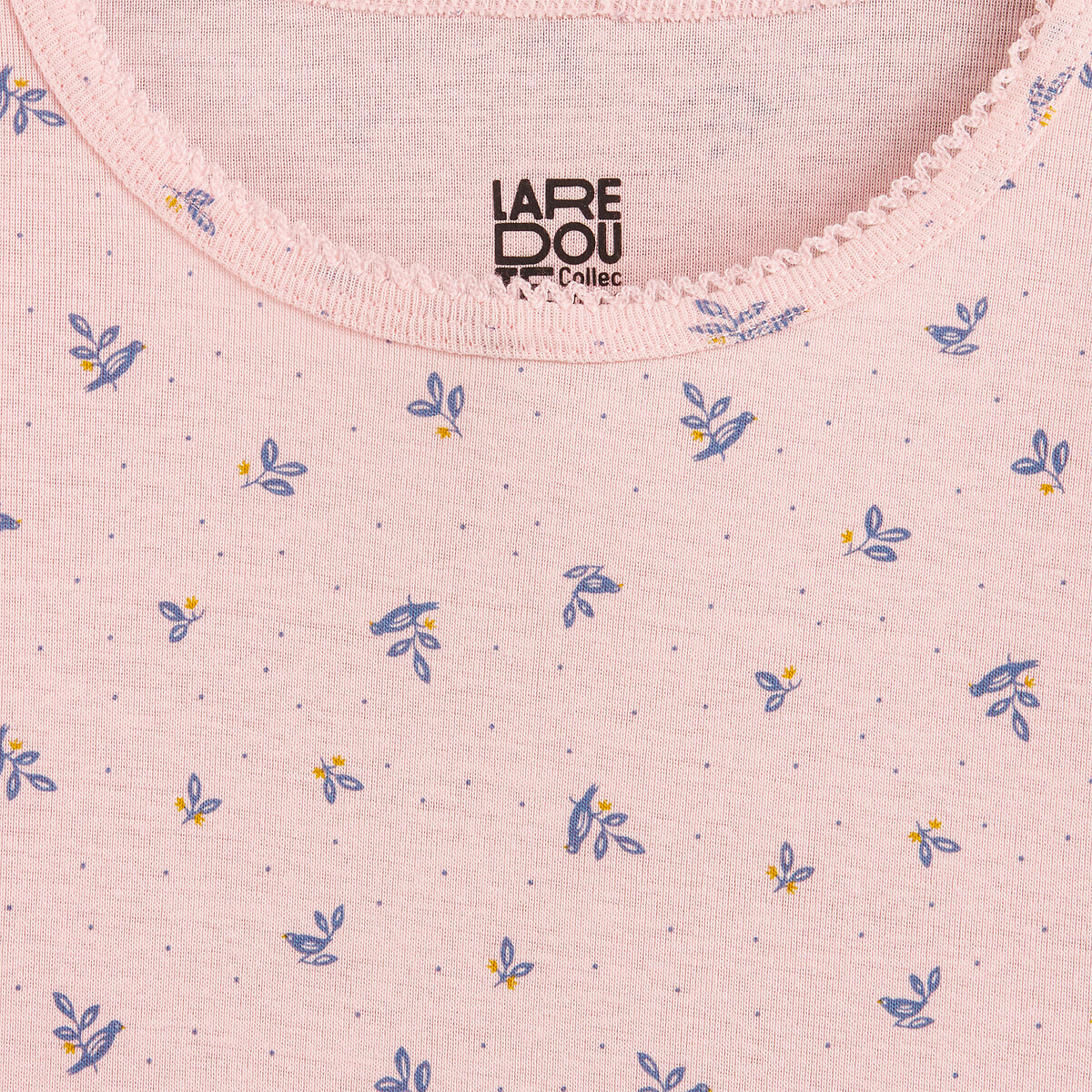 Lot de 3 maillots de corps, à manches longues bleu + rose, LA REDOUTE COLLECTIONS