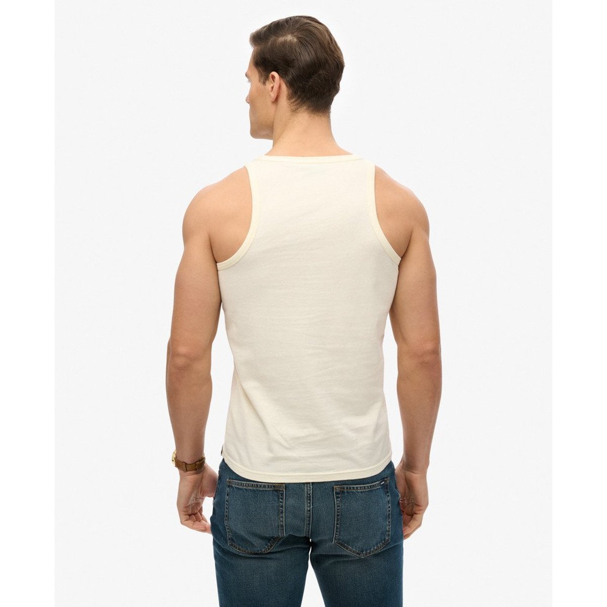 Débardeur Vintage Logo Heritage classique crème, SUPERDRY