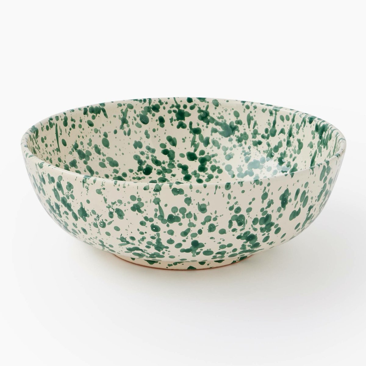 Saladier finition tachetée, 30 cm blanc, MONOPRIX