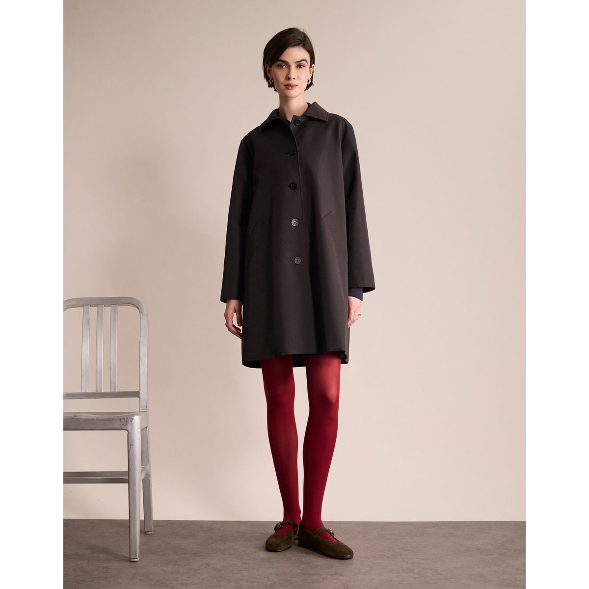 Manteau Zola noir, INES DE LA FRESSANGE PARIS