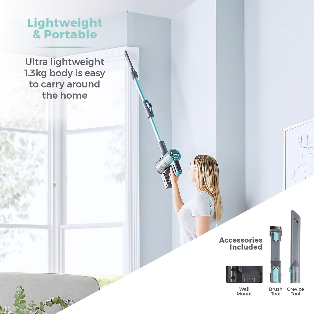 VL70 Flexi Cordless Anti Tangle Vacuum - T513011 blue, TOWER