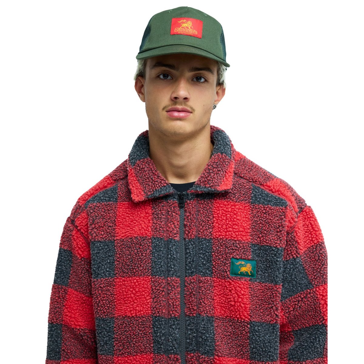 Polaire zippée en sherpa BOB MARLEY BUFFALO rouge buffalo sherpa salsa, QUIKSILVER