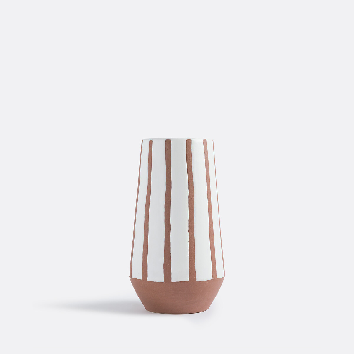 Vase en céramique bicolore H22 cm, Selora blanc/terracotta, LA REDOUTE INTERIEURS