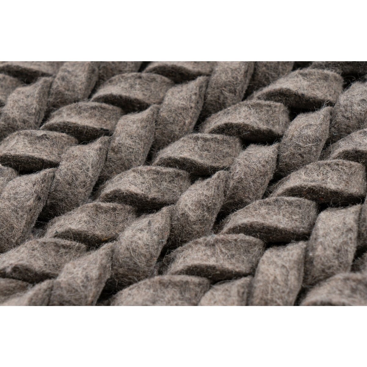 Tapis rectangulaire en laine, ROBBIE gris, RECOLLECTION