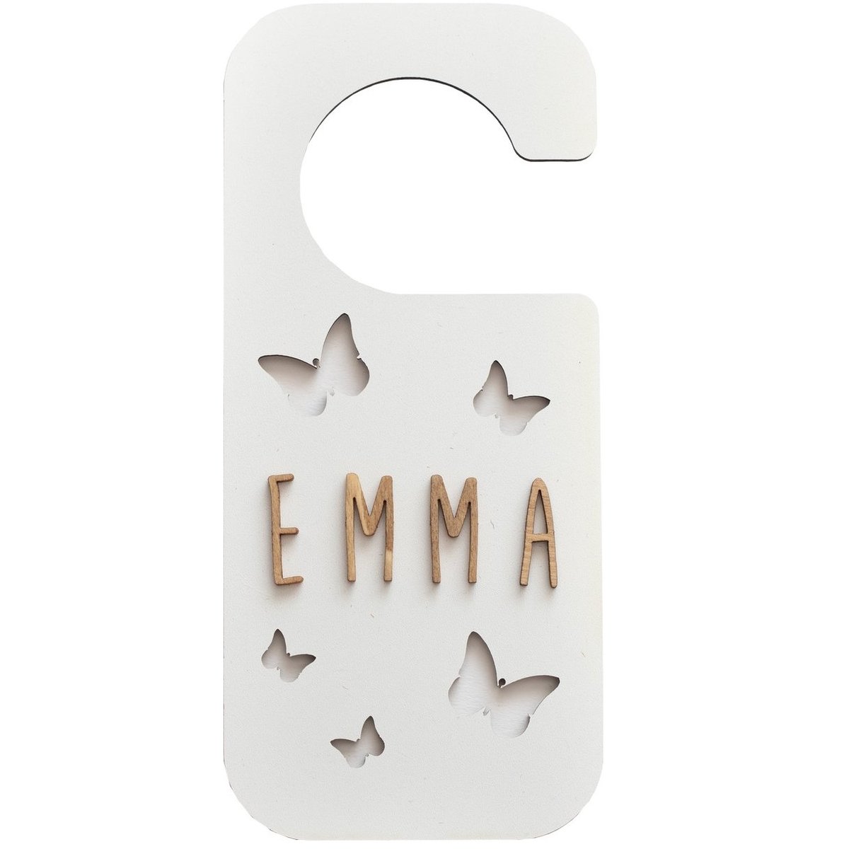 Accroche-porte personnalisable Papillons blanc, VINTIUN