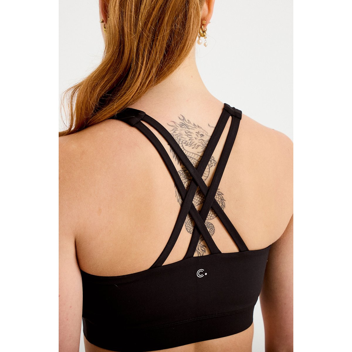 Brassière de sport fines bretelles noir, CACHE CACHE