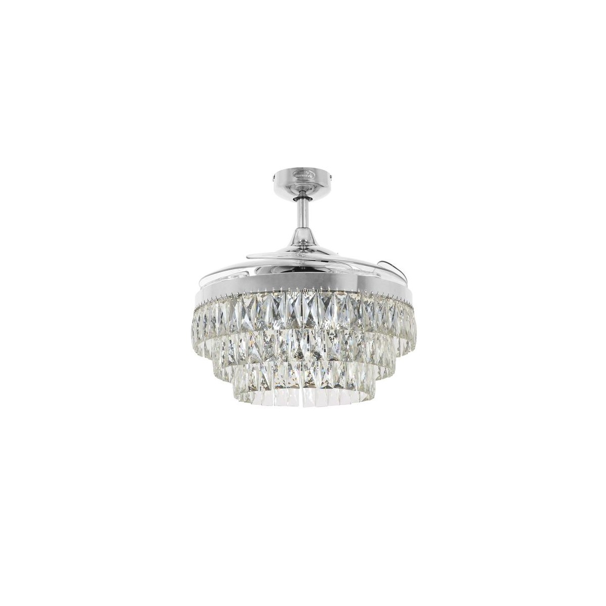 Ventilateur  plafond  VEIL gris -  transparent, BOUTICA-DESIGN