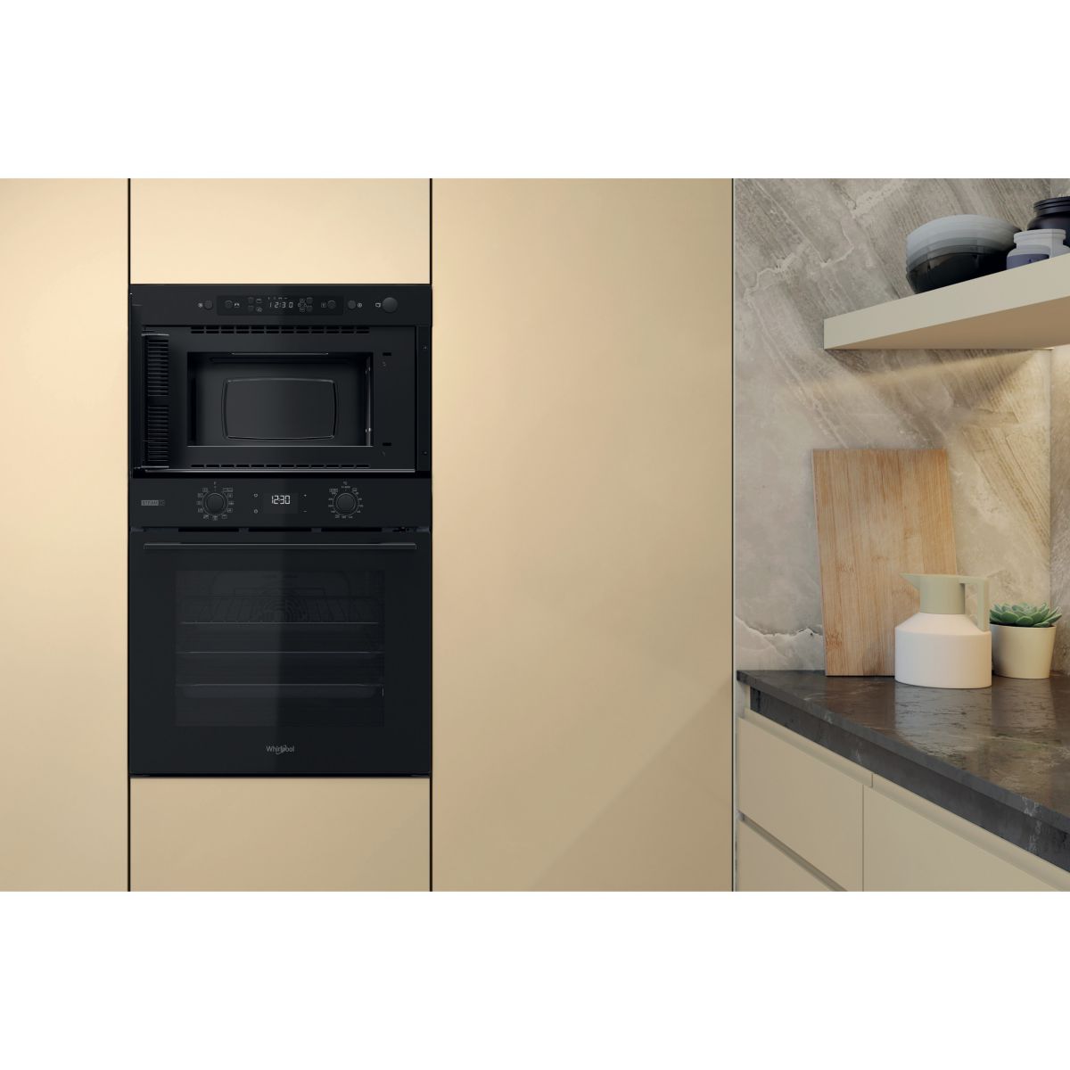 Micro ondes grill encastrable MBNA920B noir, WHIRLPOOL