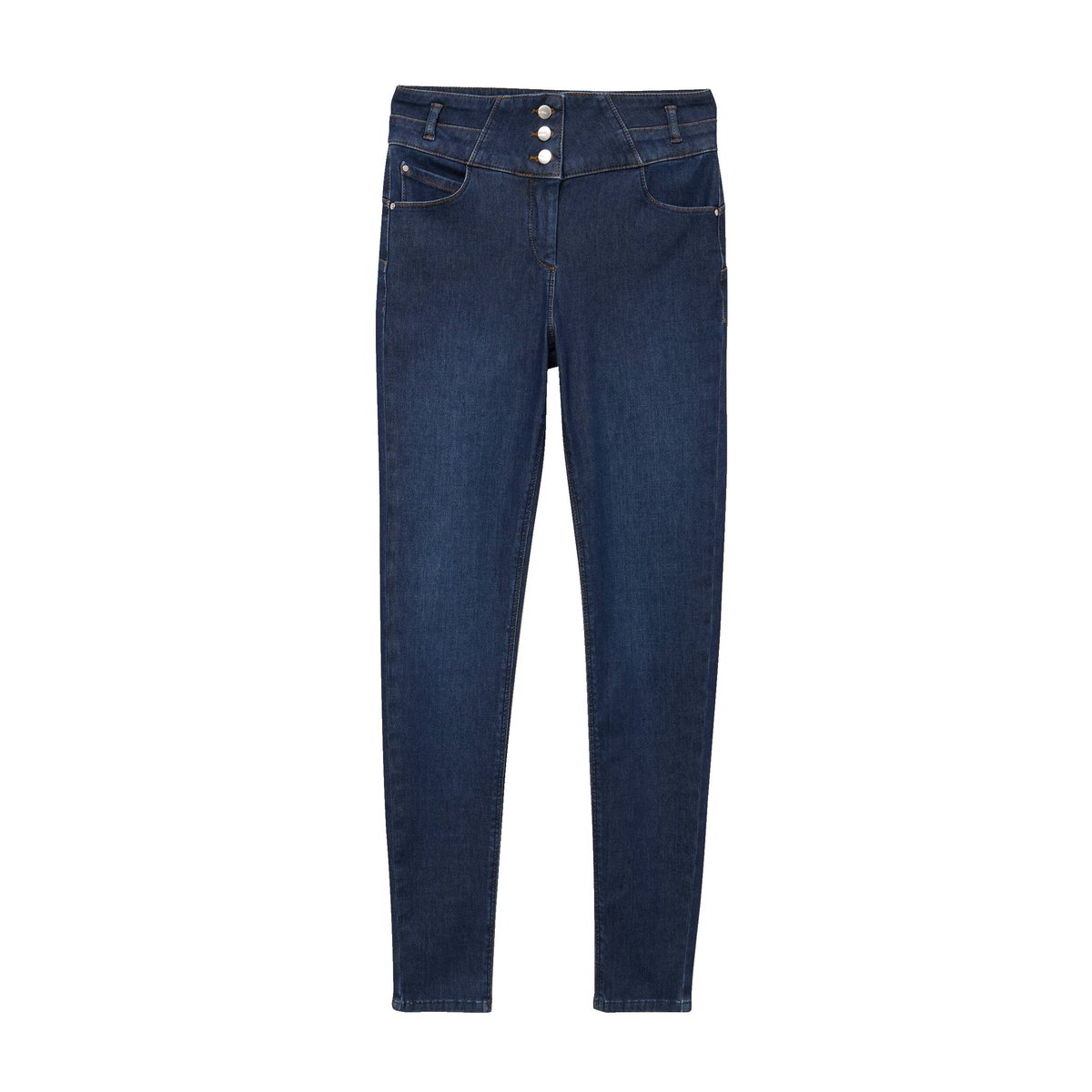 Jean ajusté taille haute stretch denim brut, BREAL