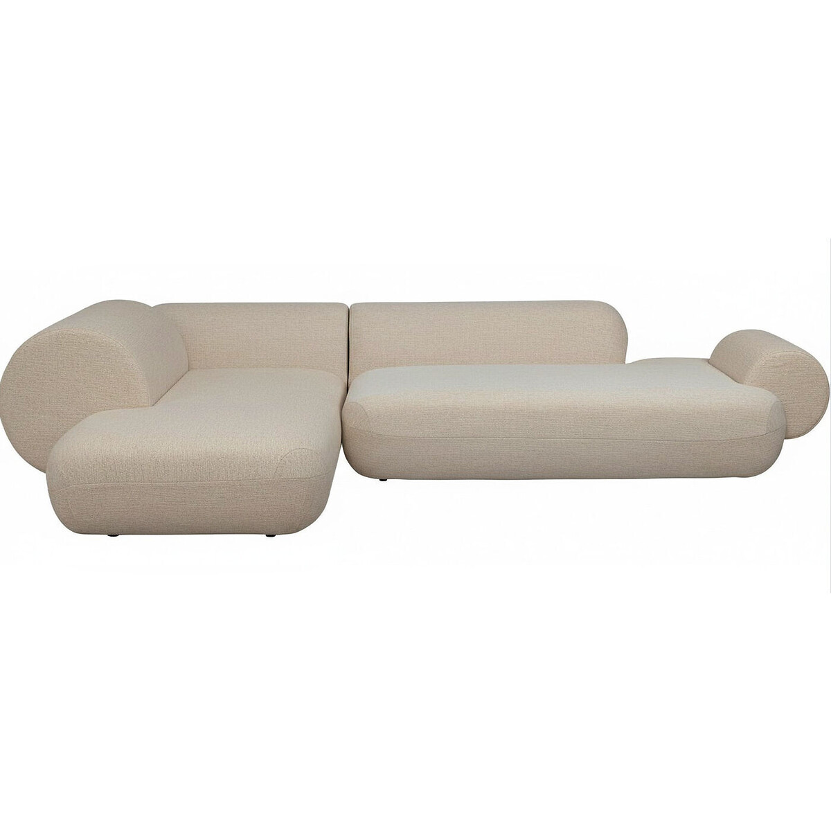 Divano angolo Soft Edge crema beige, KARE DESIGN