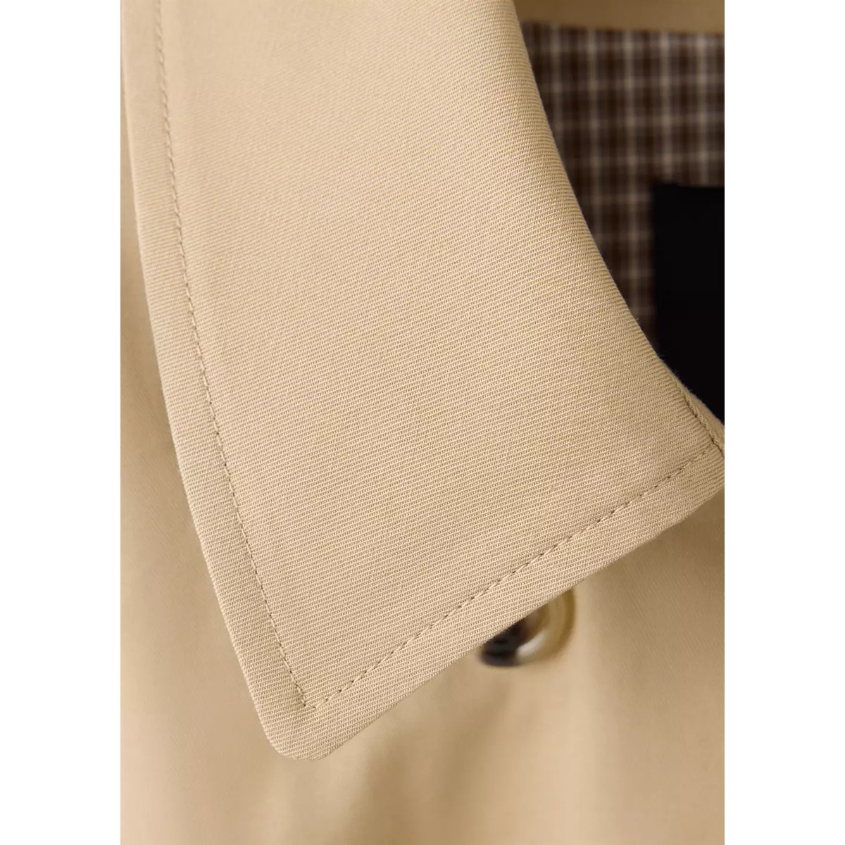 Trench à col chemise avec boucles beige, MANGO