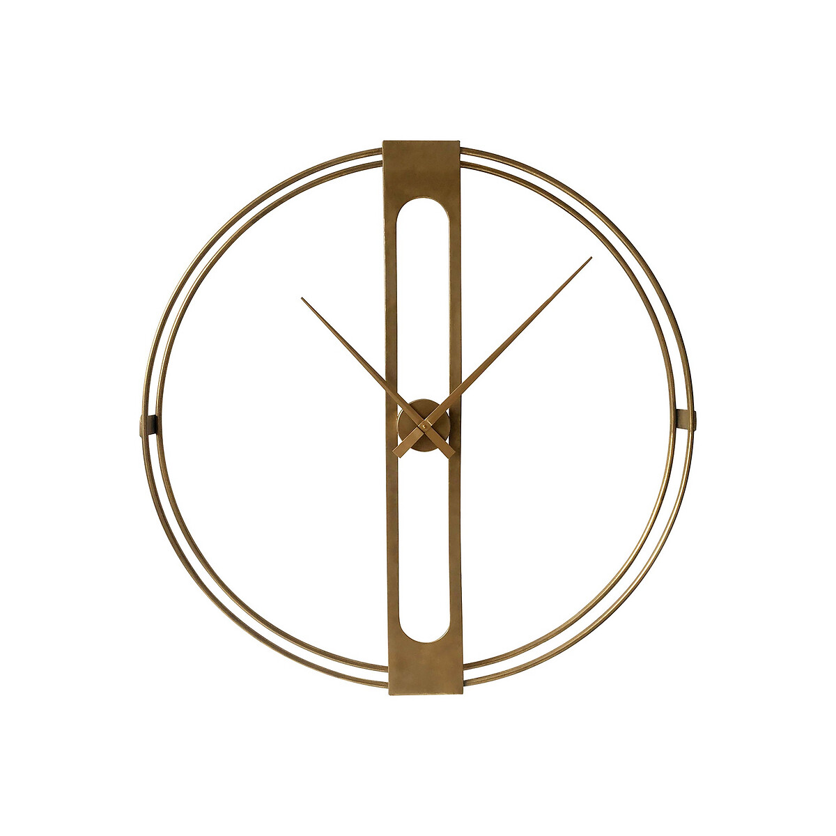 107cm Gold Finish Metal Wall Clock gold-coloured, FIFTY FIVE SOUTH