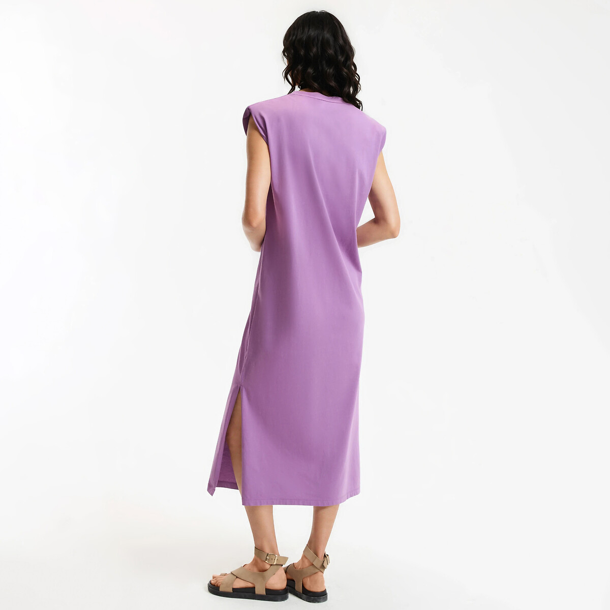 Robe T-shirt longue sans manches violet, LA REDOUTE COLLECTIONS