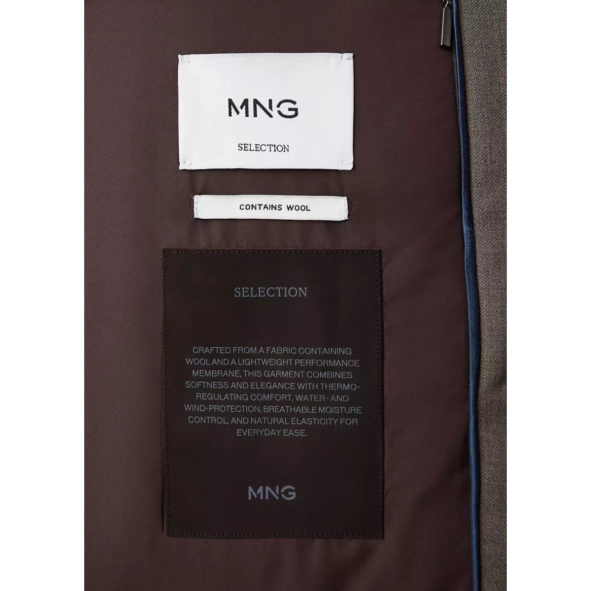 Trench thermorégulateur déperlant marron moyen, MANGO MAN