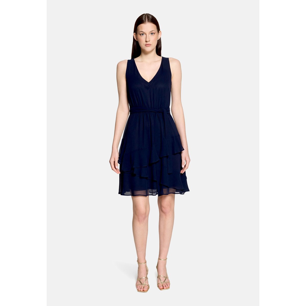 Robe de cocktail à volant night sky, VERA MONT