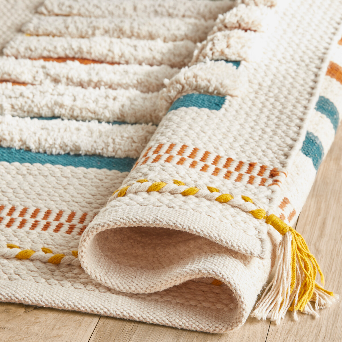 Tapis enfant tissé main en coton, Tomulo multicolore, AM.PM