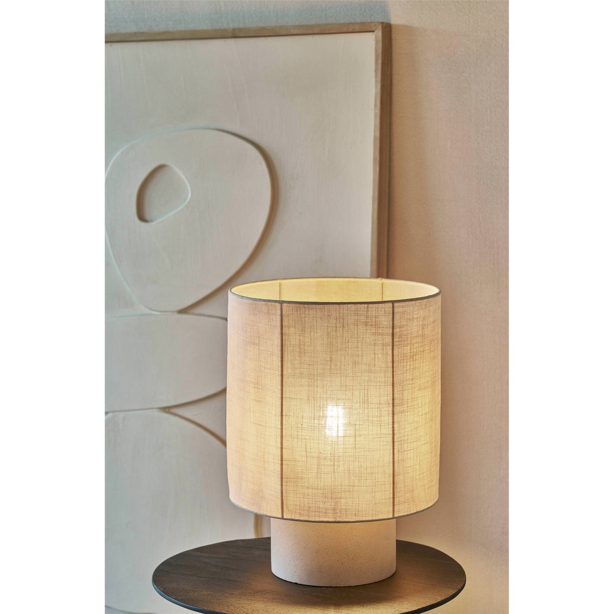 Lampe de table en ciment beige, RECOLLECTION
