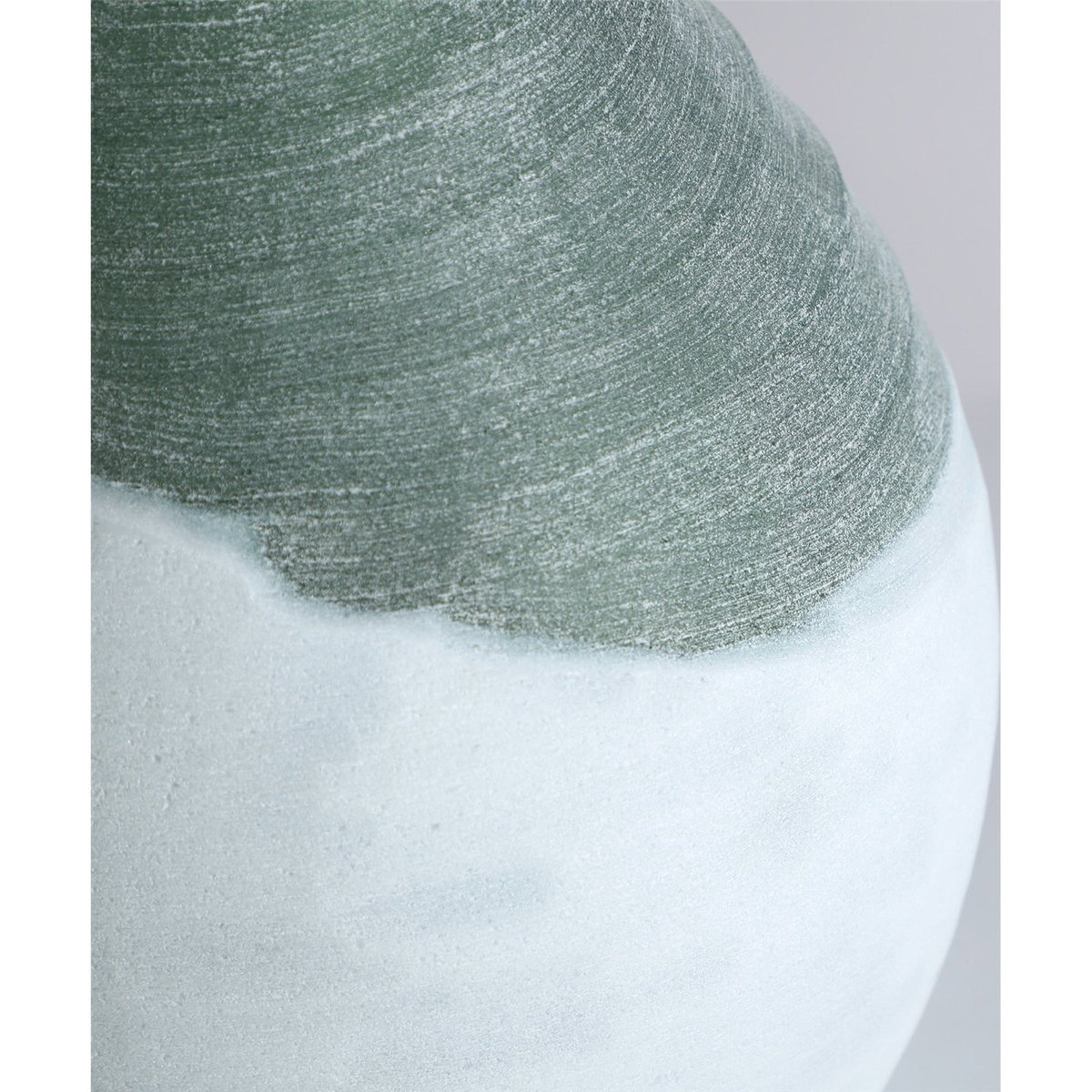 Vase en verre contemporain vert intense translucide, RECOLLECTION